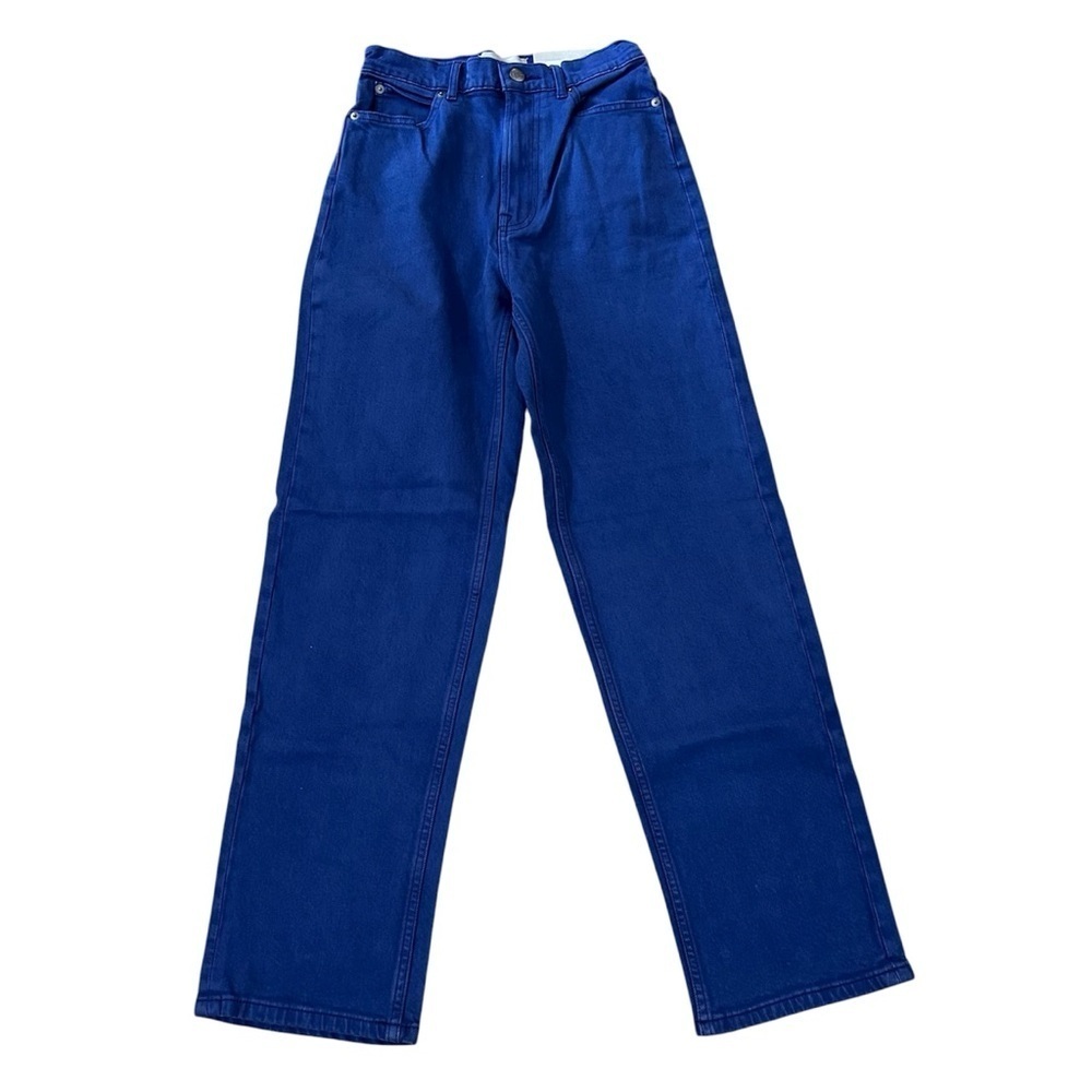Everlane Women’s The Way-High Straight Blue Organic Cotton Jeans Sz 25 Tall NWT